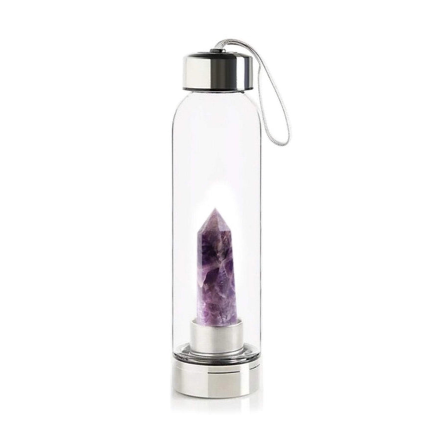 Botella de agua con infusión de cristal