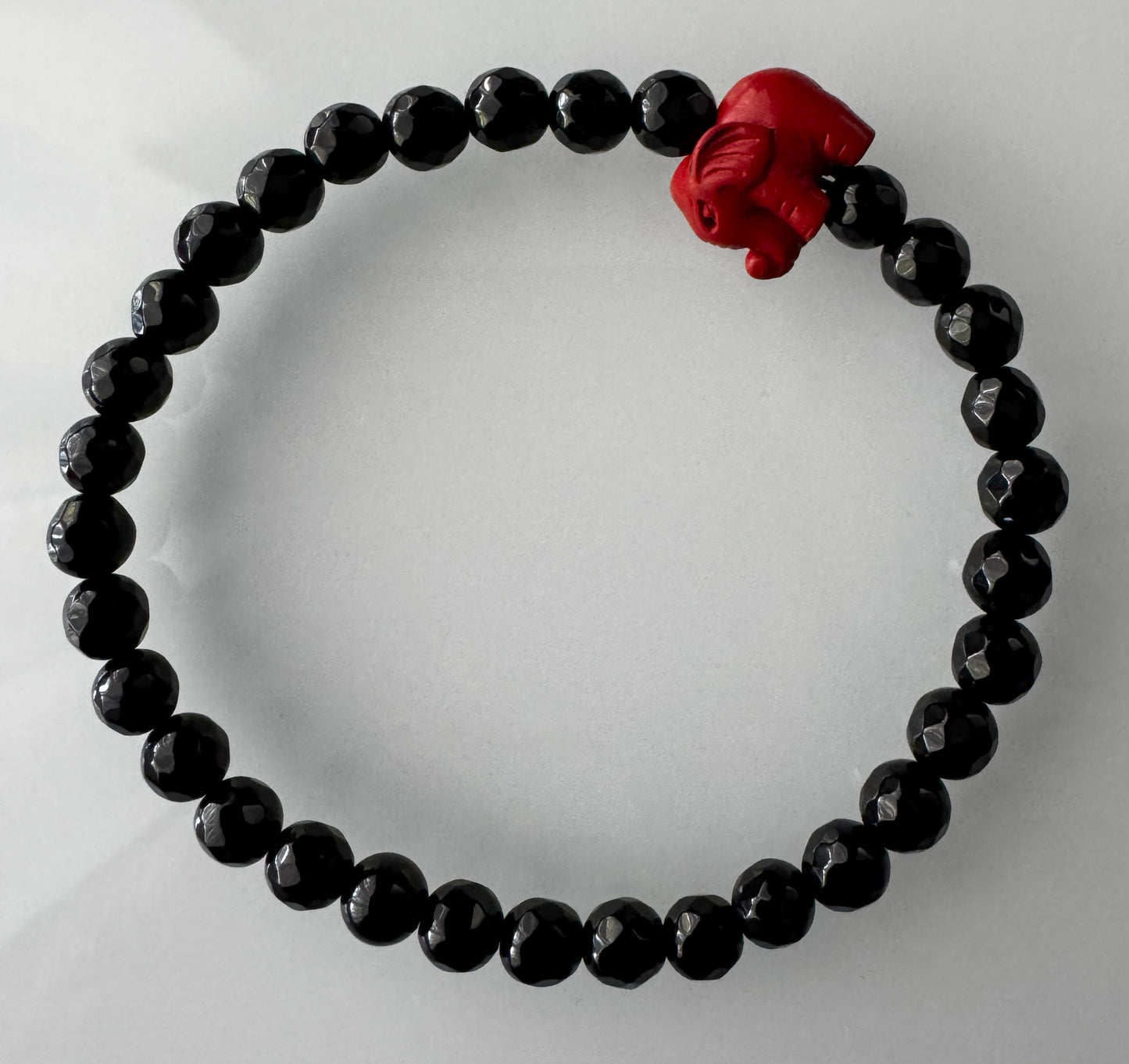 Bracelet Cinnabar with Black Agate