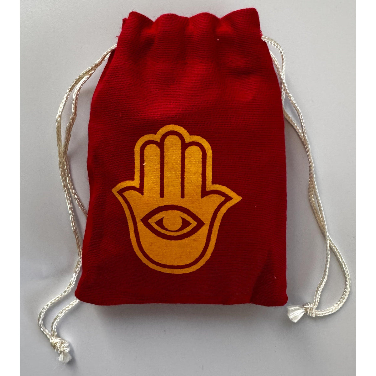 Piedra de palma de Hamsa de turmalina negra con bolsa