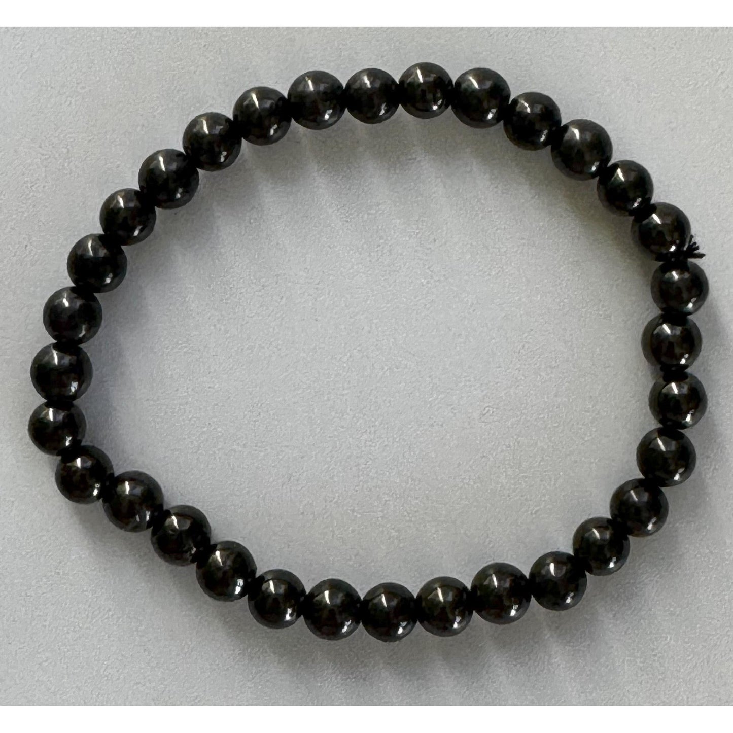 Elastic Bracelet Round Beads- Shungite