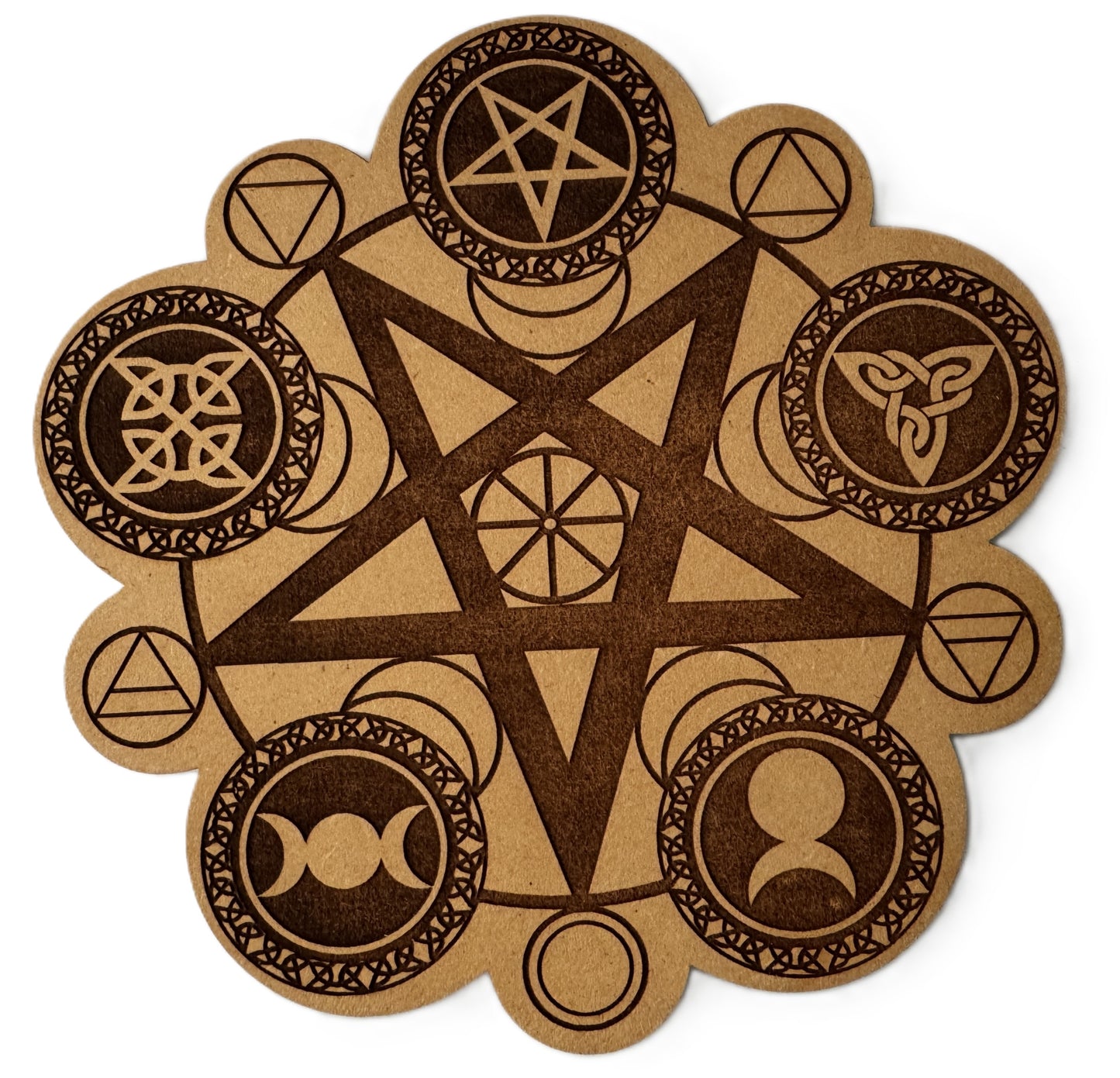 Wood Crystal Grid Wiccan