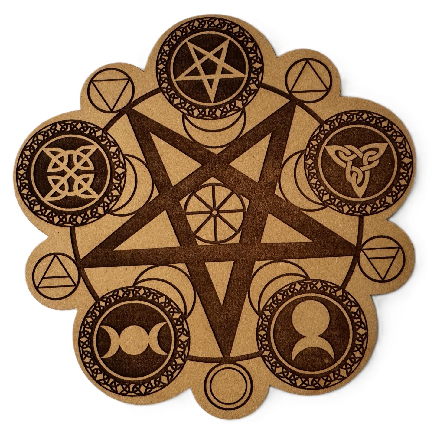 Wood Crystal Grid Wiccan