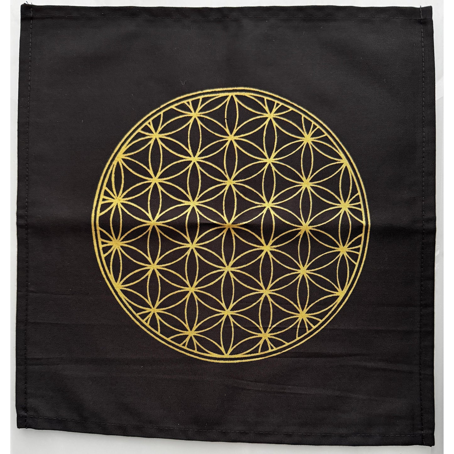 Printed Cotton Crystal Grid - Flower of Life
