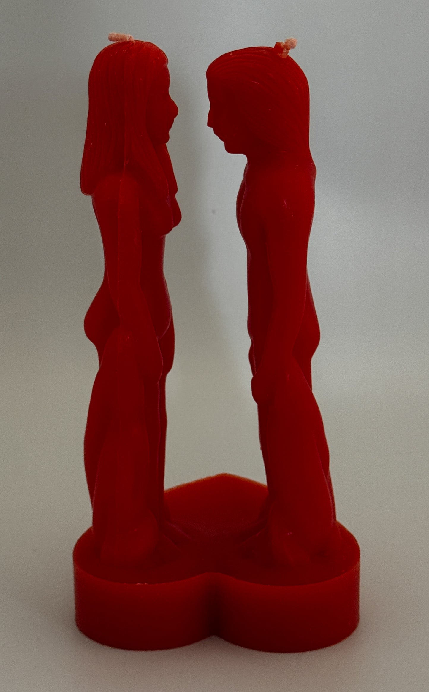 Red Female & Male Face to Face Candle