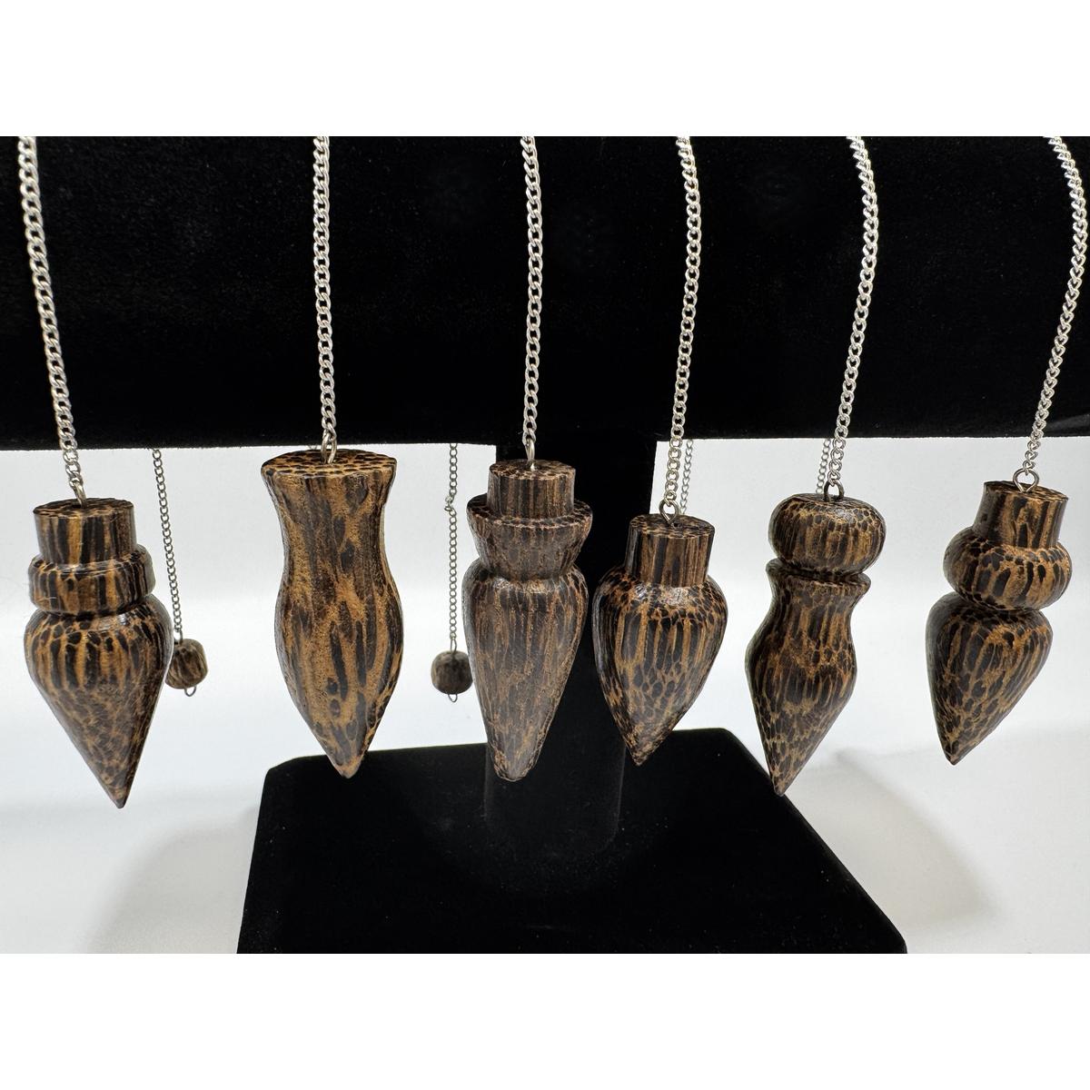 Coconut Wood Pendulums (set of 6)