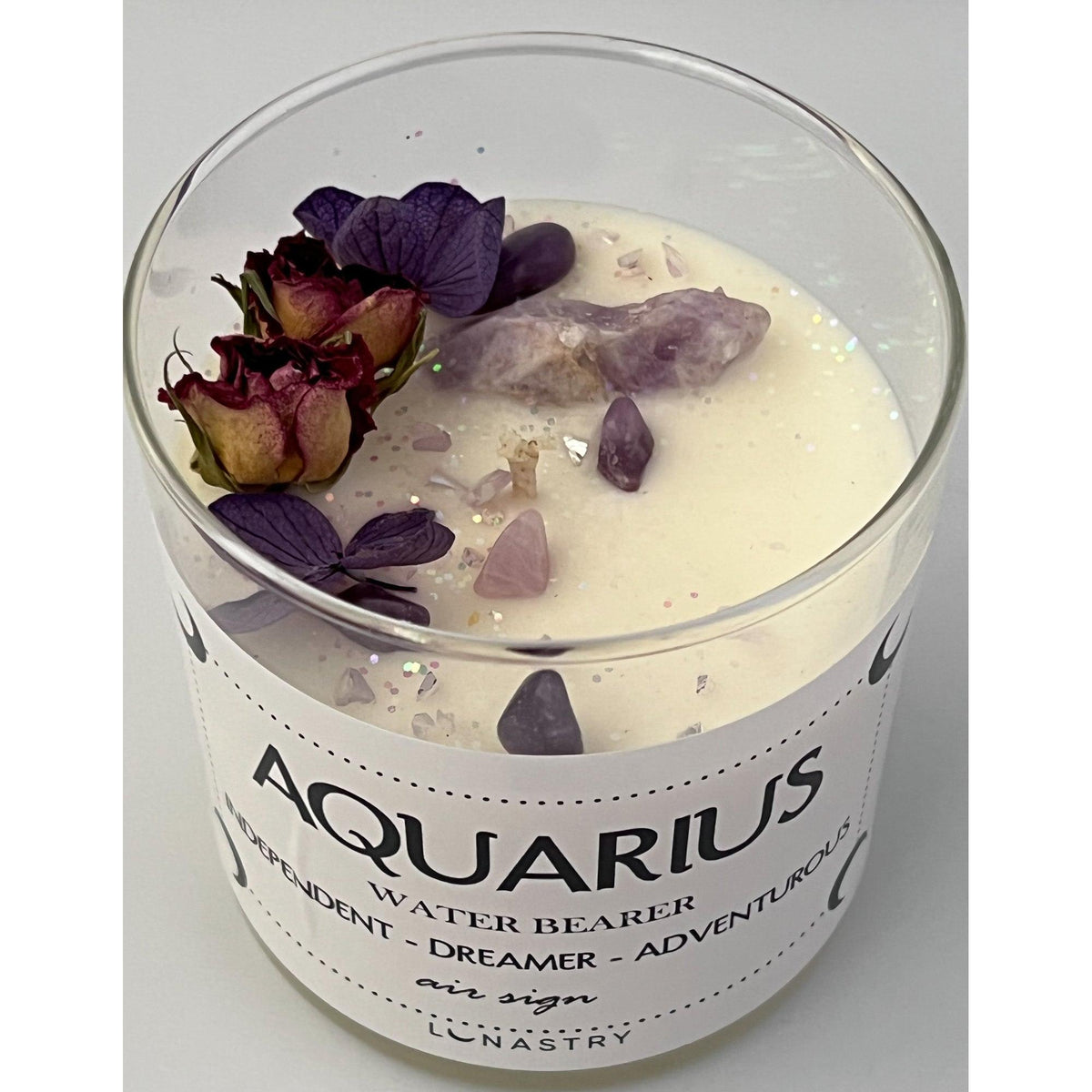 Zodiac Soy Wax Crystal Candle