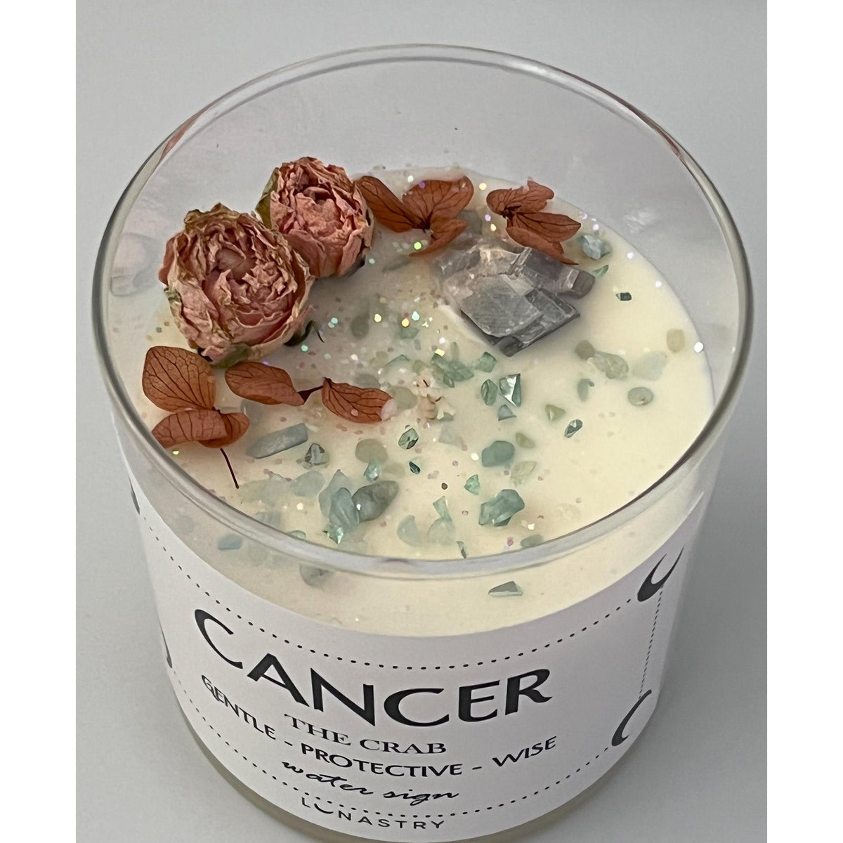 Zodiac Soy Wax Crystal Candle