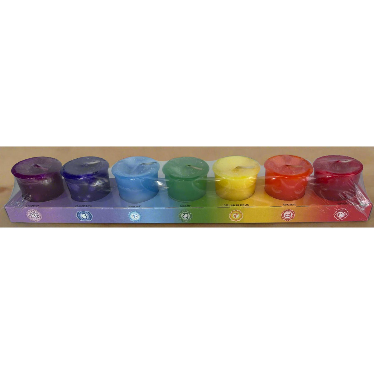 Chakra Votive Candle Set – 7 Candles for All 7 Chakras – Meditation & Energy Healing Gift