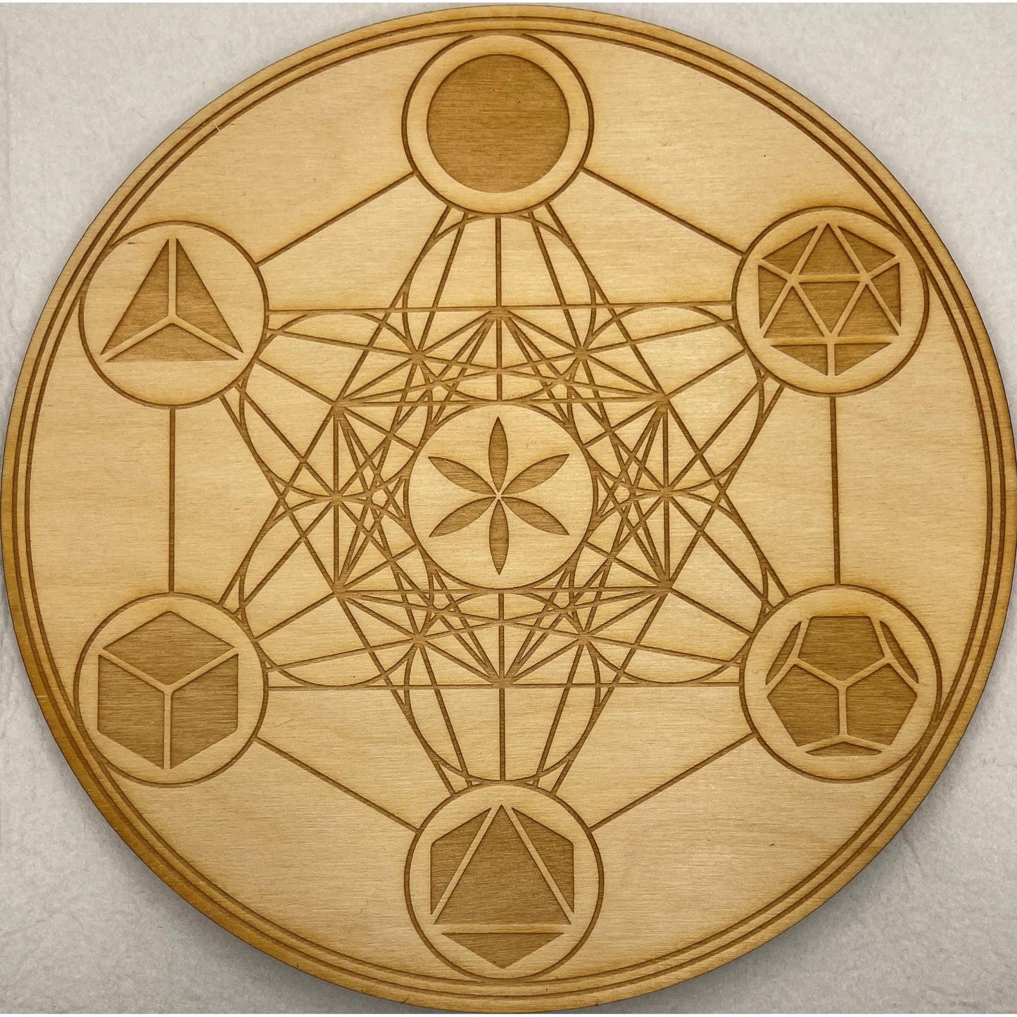 Metatron's Cube Platonic Solids Crystal Grid