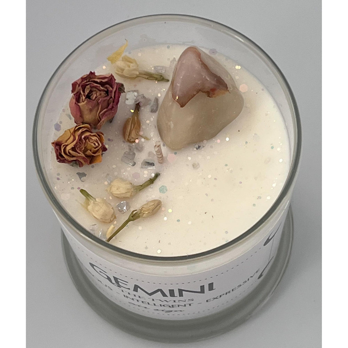 Zodiac Soy Wax Crystal Candle