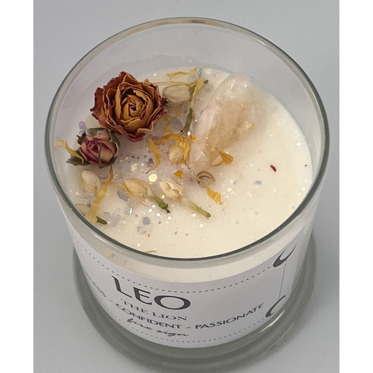 Zodiac Soy Wax Crystal Candle