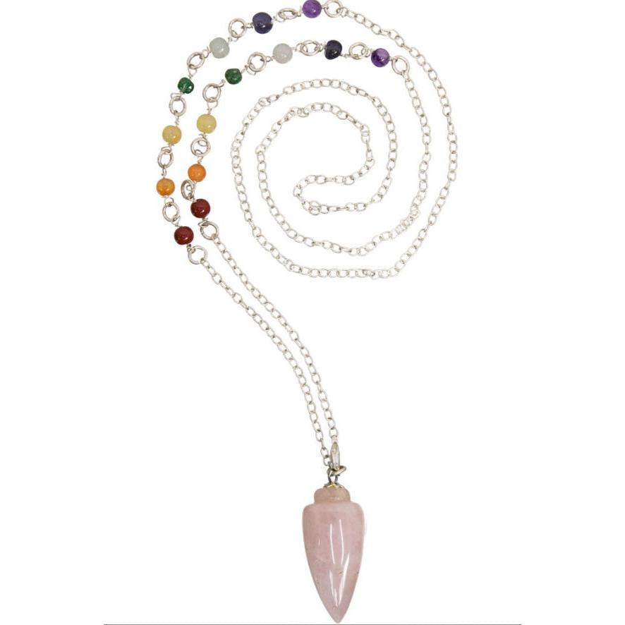 Collar Péndulo Cuarzo Rosa