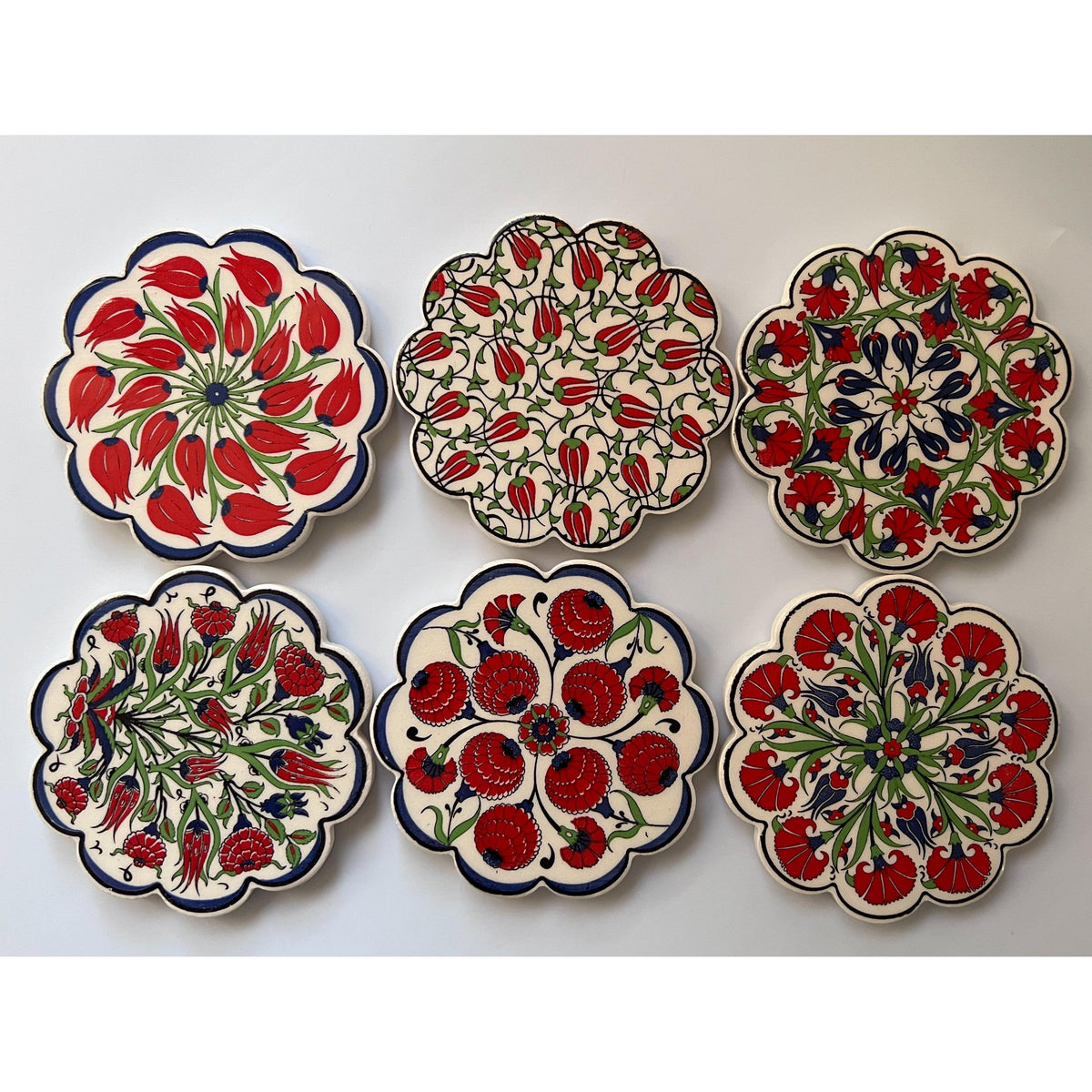 Turkish Designs Ceramic Coaster Set of 6