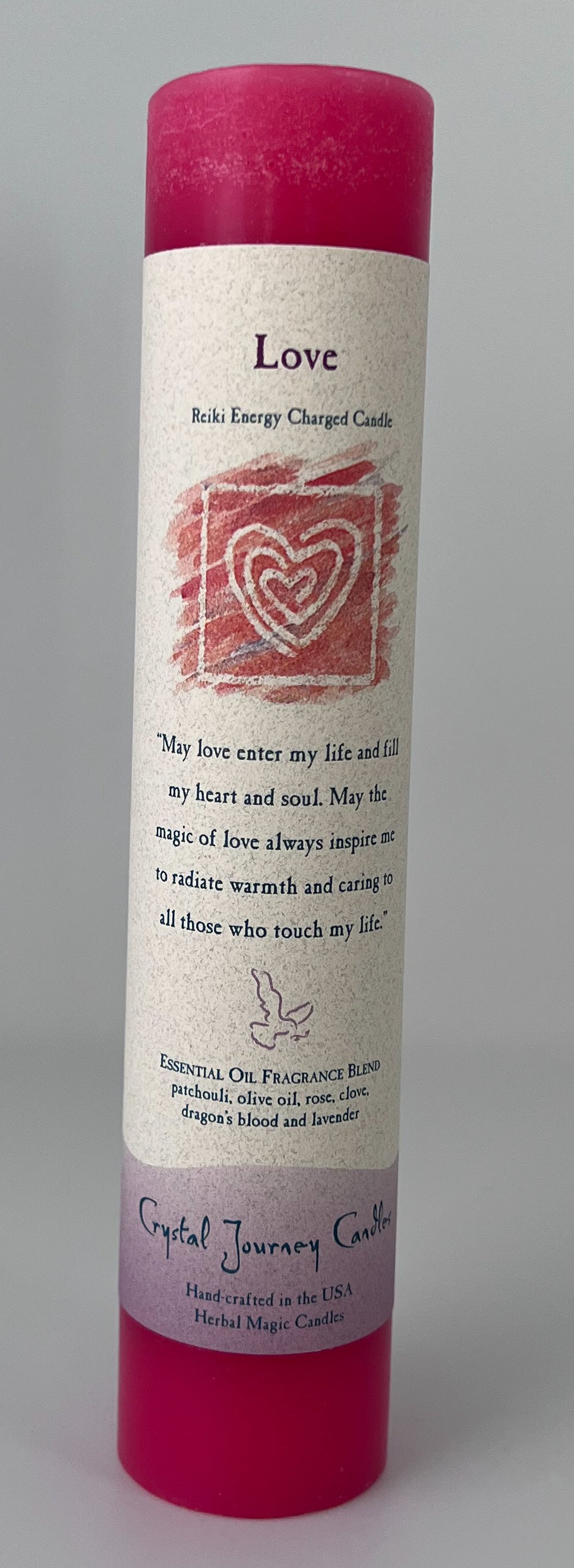 Vela de pilar de hierbas Reiki