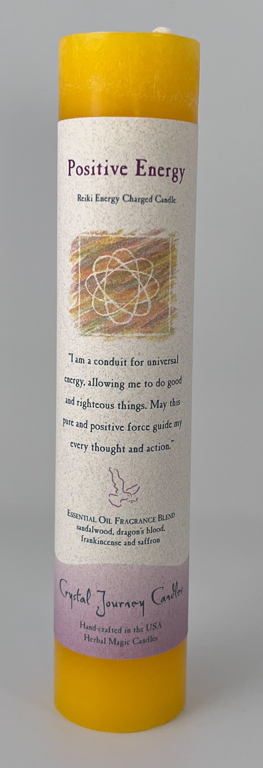 Vela de pilar de hierbas Reiki