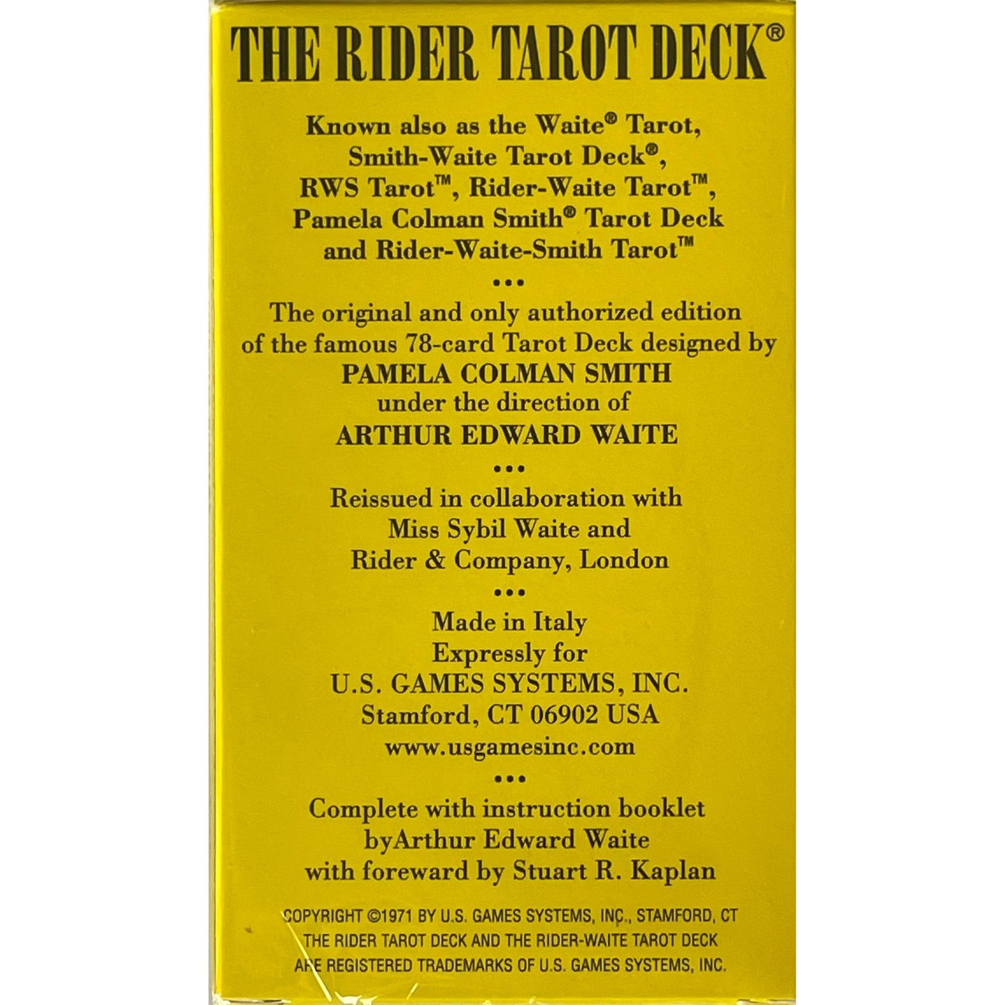 The Rider Tarot Deck
