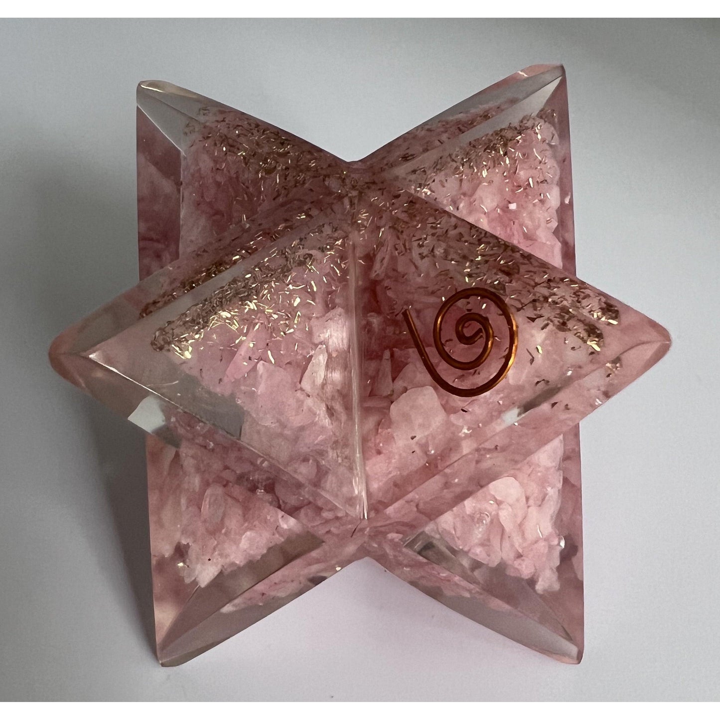 Rose Quartz Orgonite Merkaba