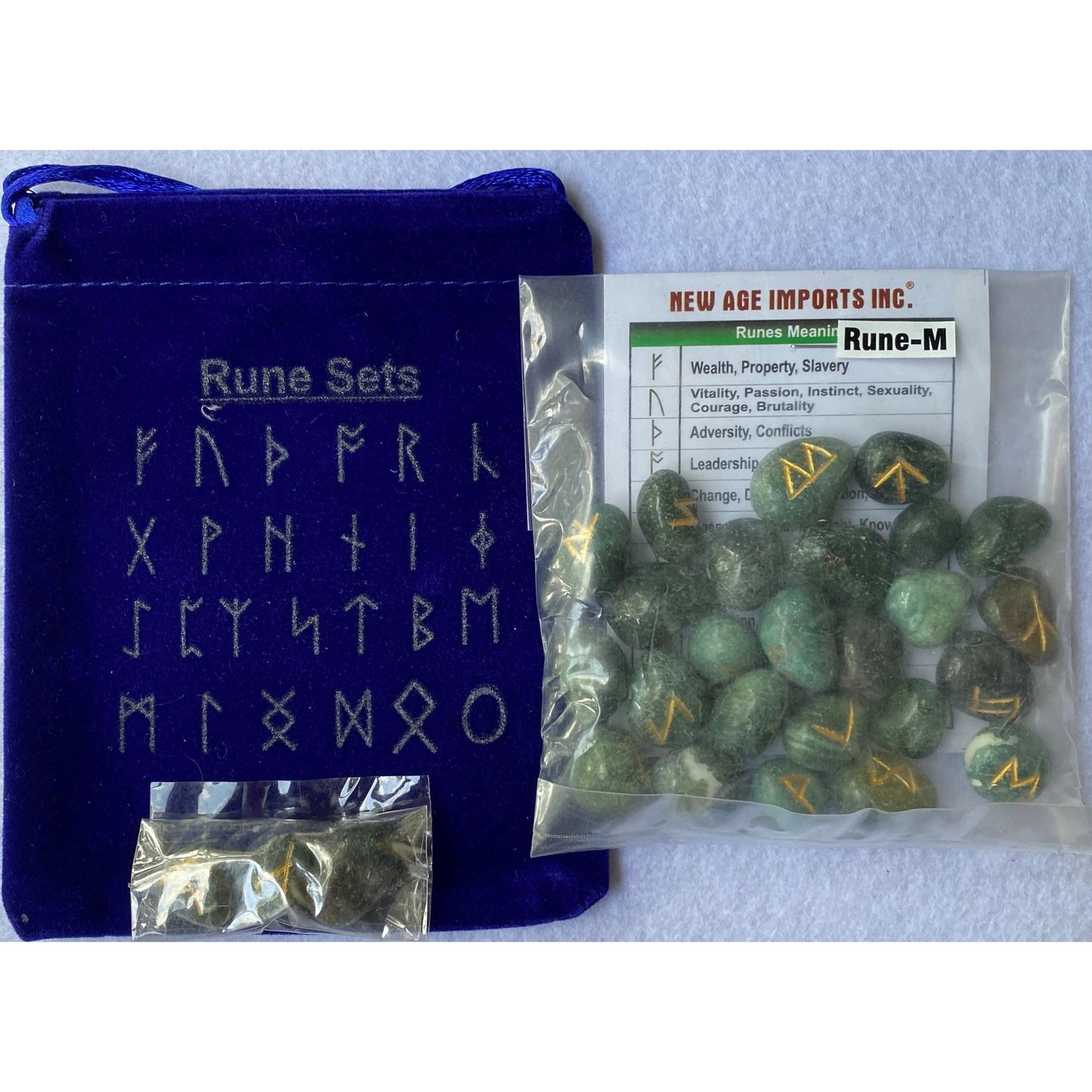 Rune Set Moss Agate