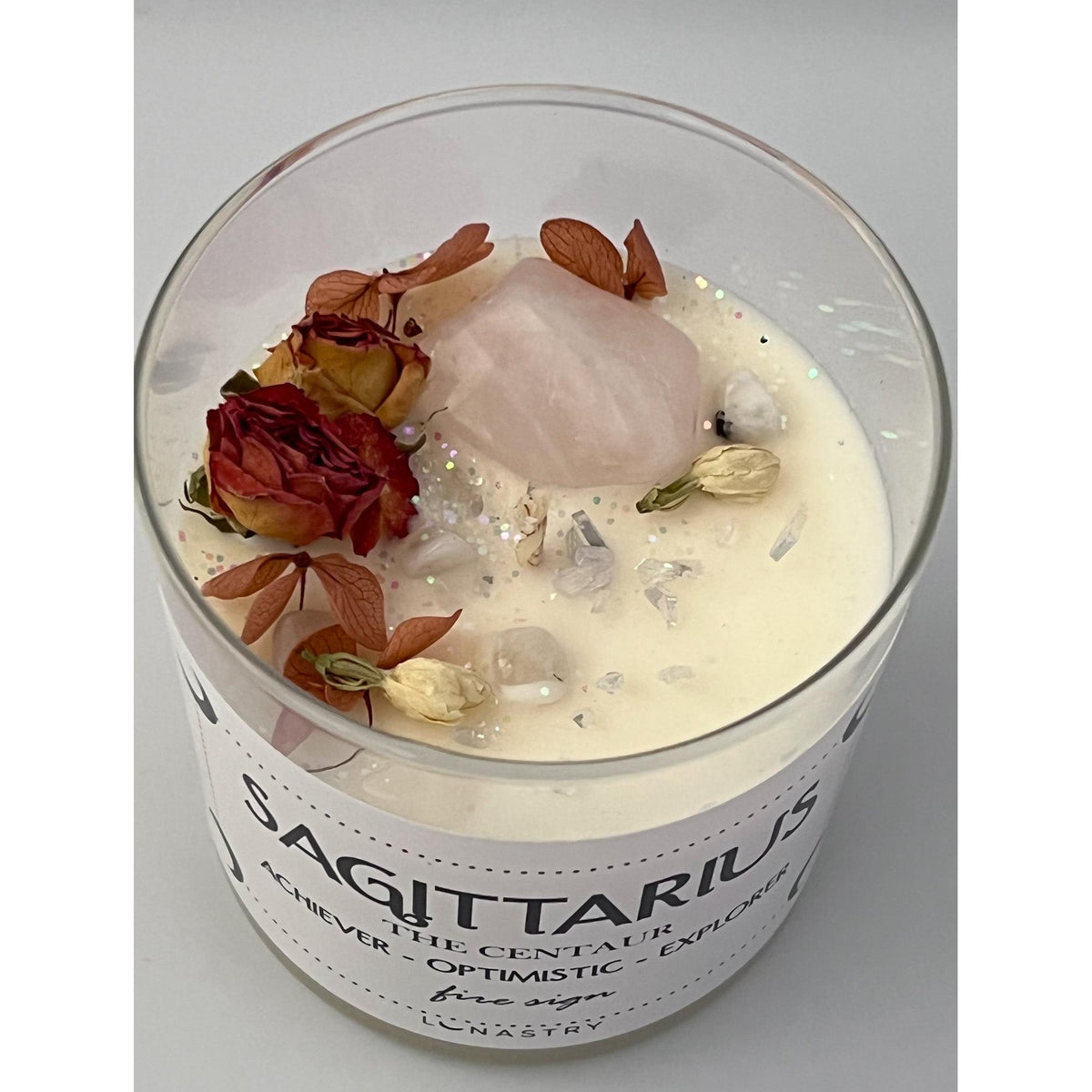 Zodiac Soy Wax Crystal Candle