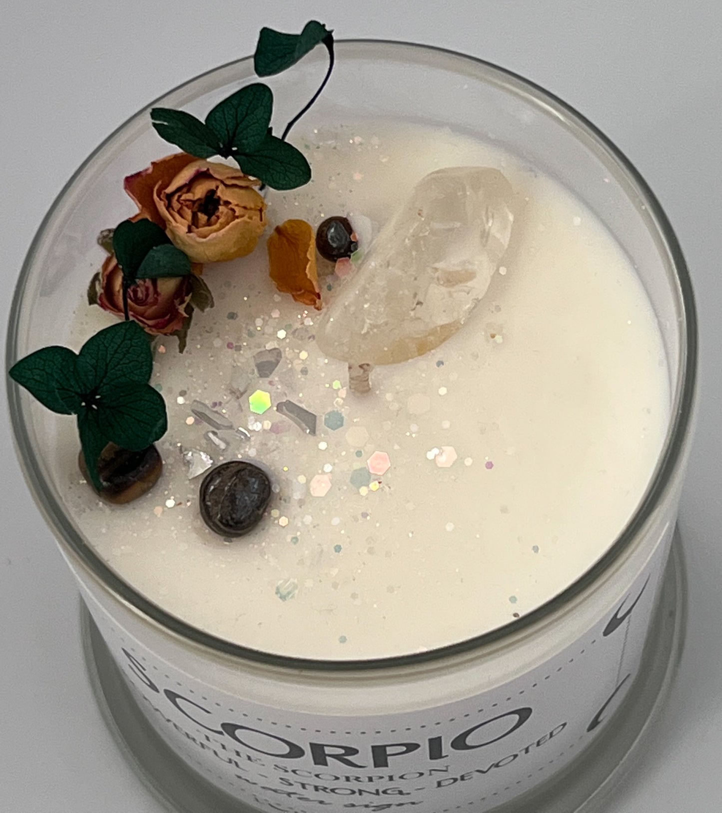 Vela de cristal de cera de soja del zodíaco