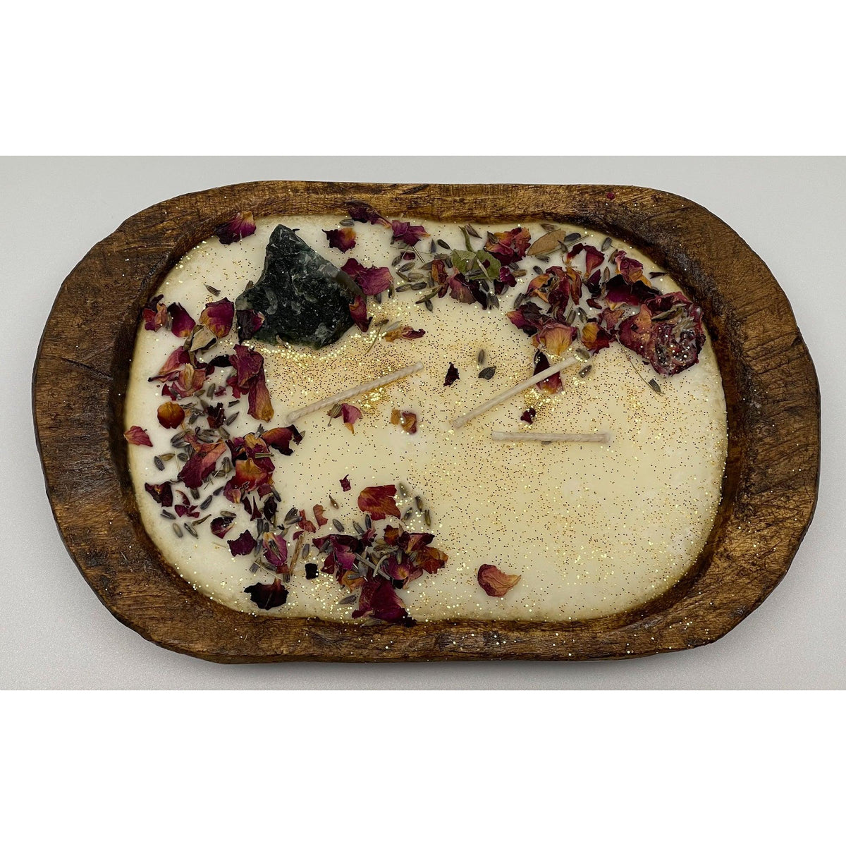Vela de masa de soja con infusión de hierbas, recipiente de 10 pulgadas