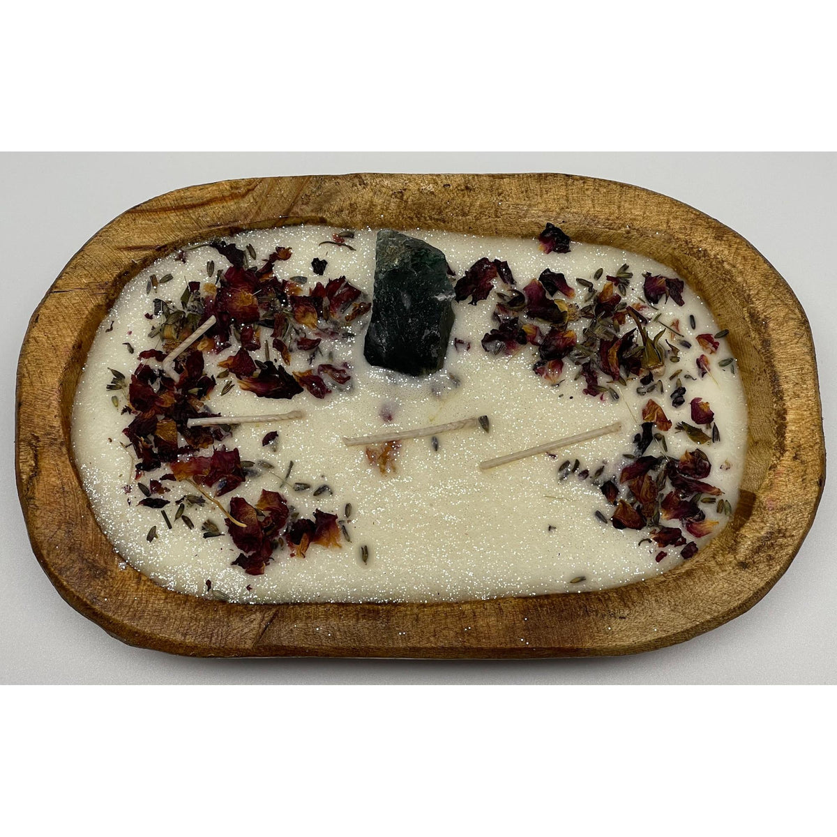 Vela de masa de soja con infusión de hierbas, recipiente de 10 pulgadas