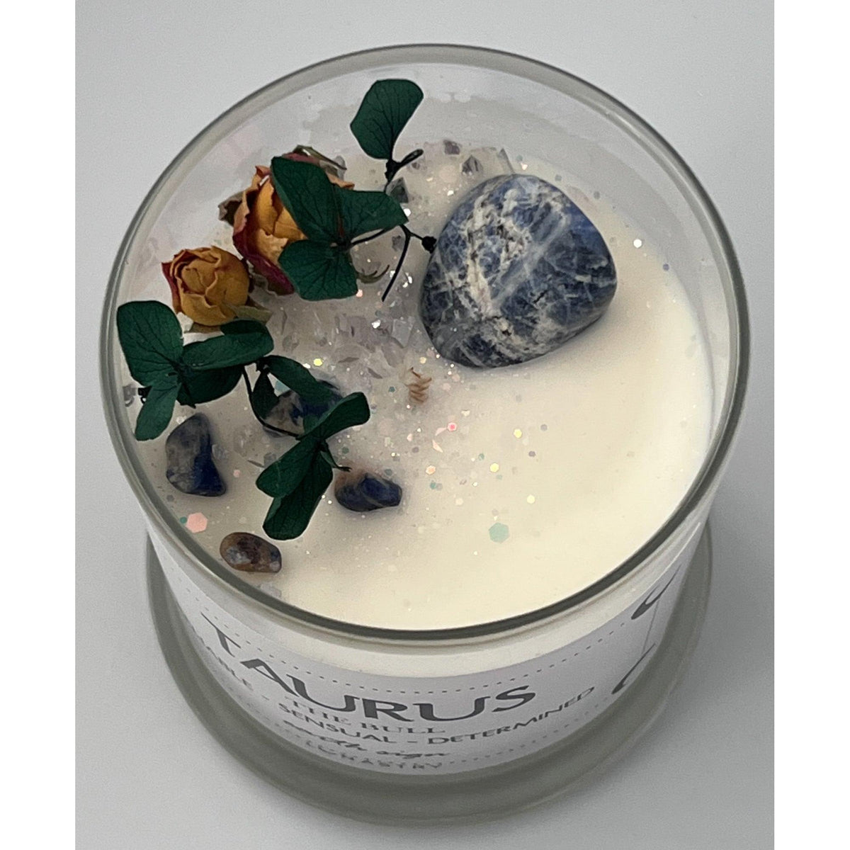 Zodiac Soy Wax Crystal Candle
