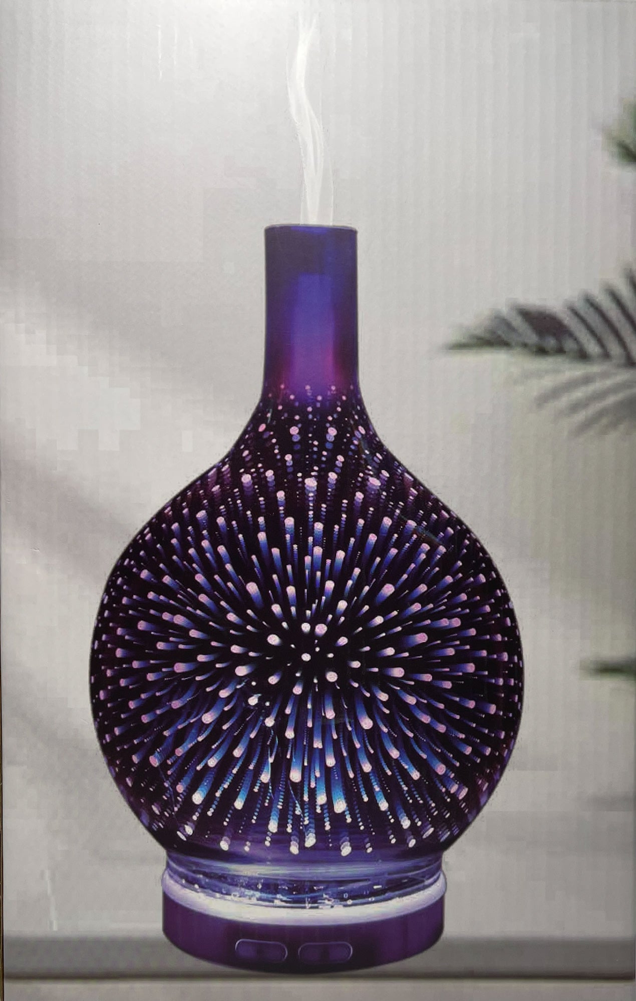 Difusor ultrasónico de fuegos artificiales de vidrio 3D