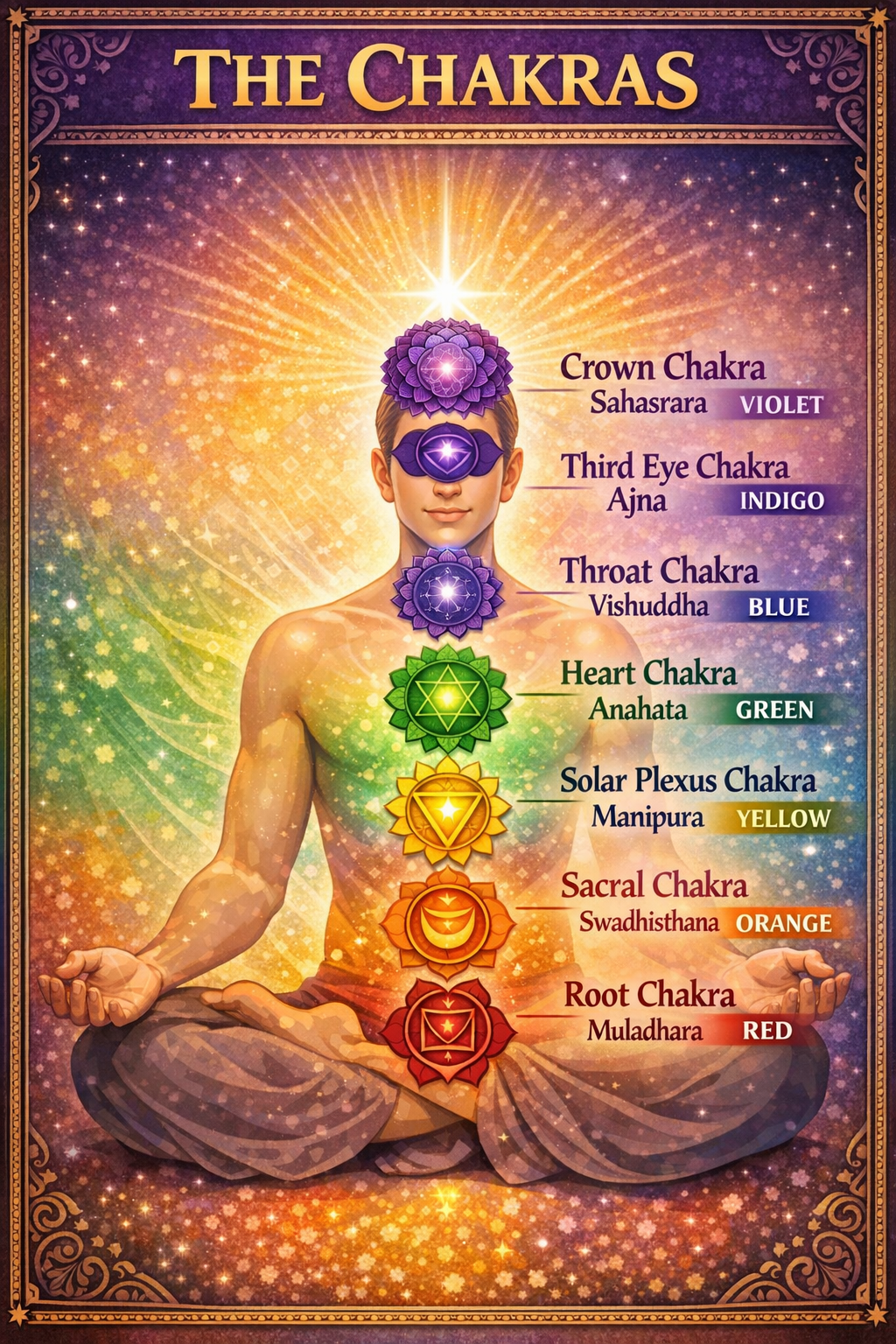 ✨ The 7 Chakras: Colors, Meanings & How to Balance Your Energy