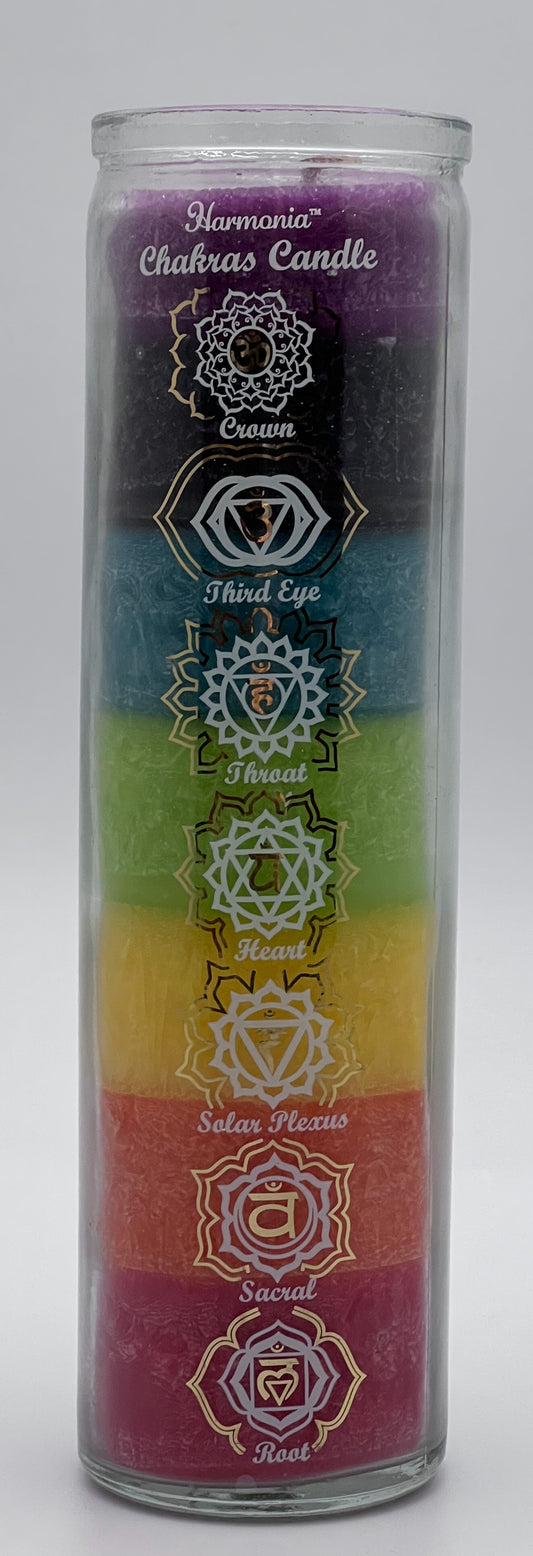 7 Days Chakra Glass Prayer Candle