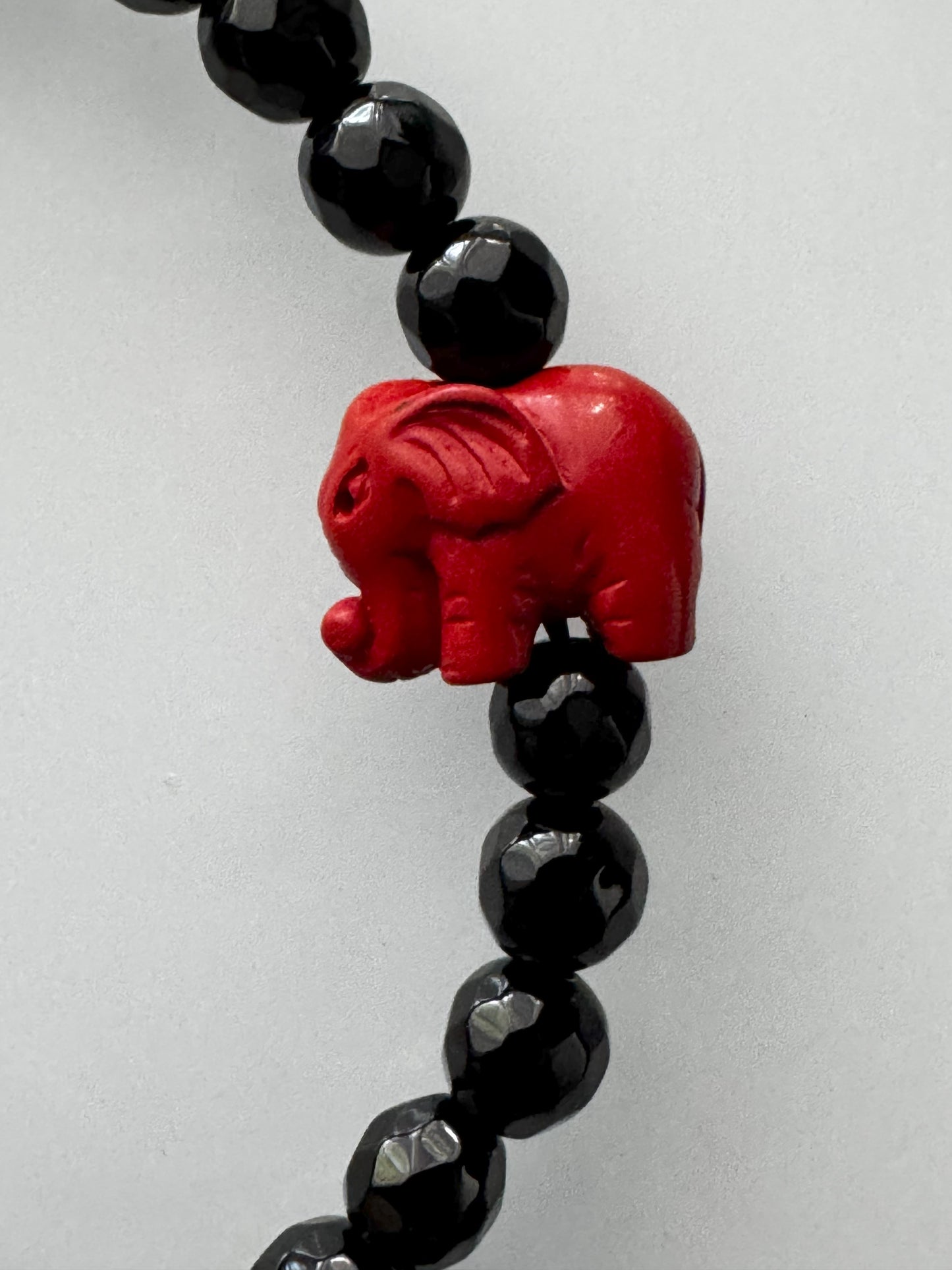 Bracelet Cinnabar with Black Agate