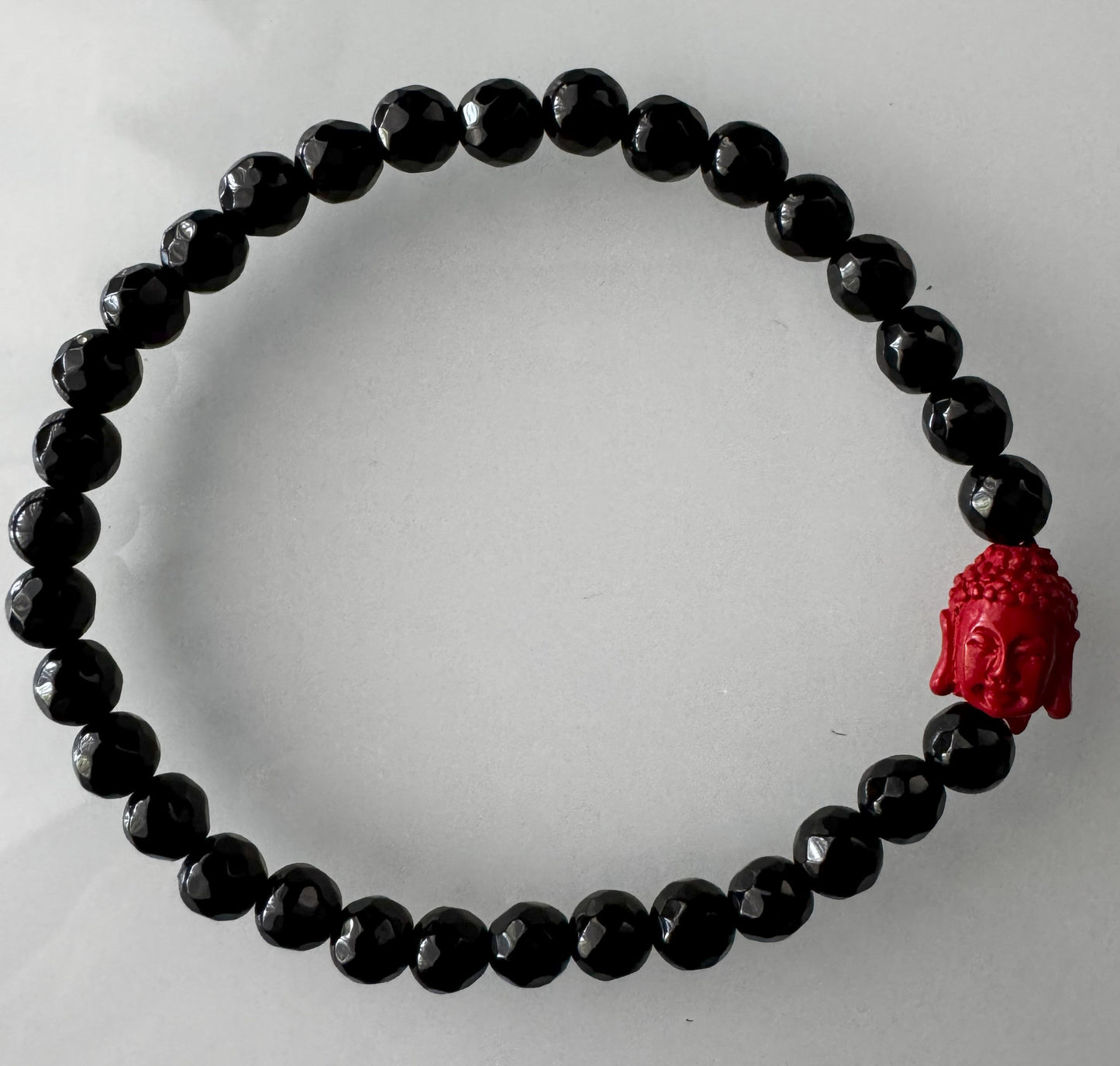 Bracelet Cinnabar with Black Agate
