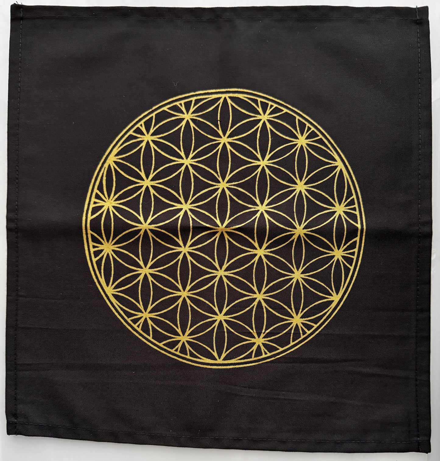 Printed Cotton Crystal Grid - Flower of Life