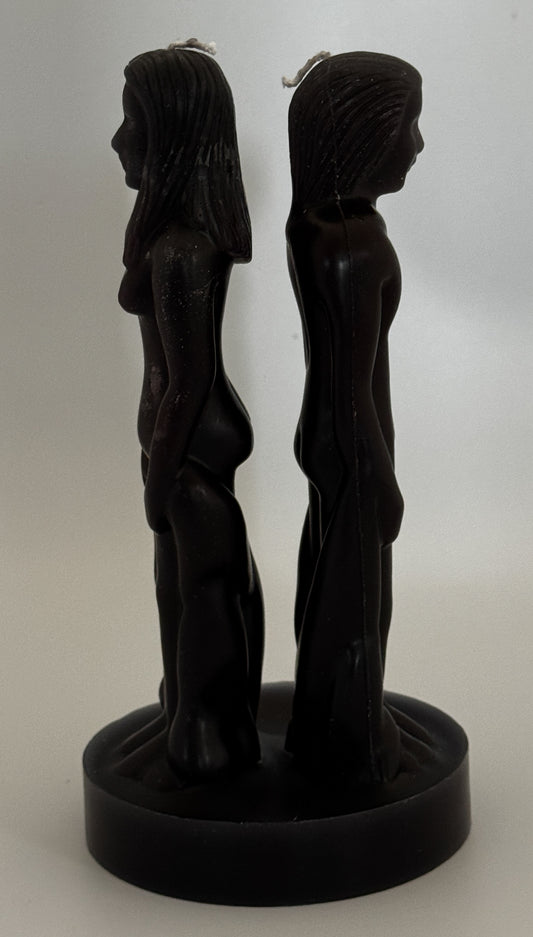 Black Male & Female Separation Candle 8"