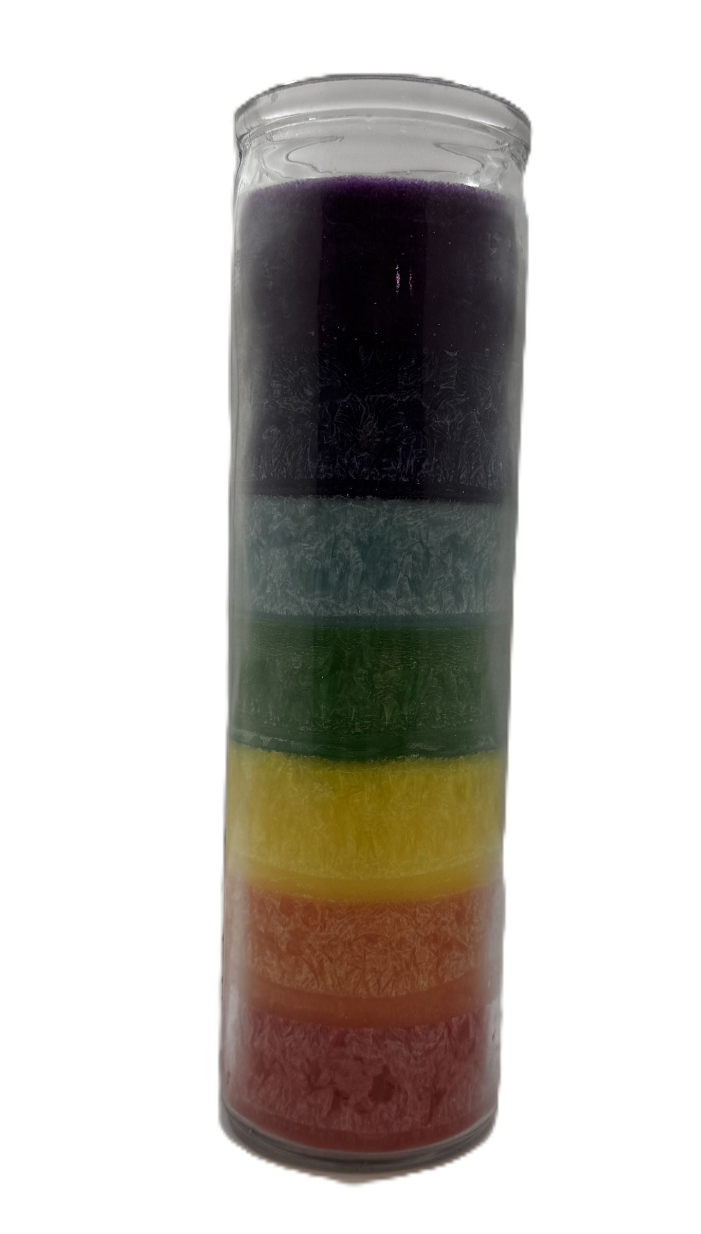 Vela de oración de cristal de los chakras de 7 días