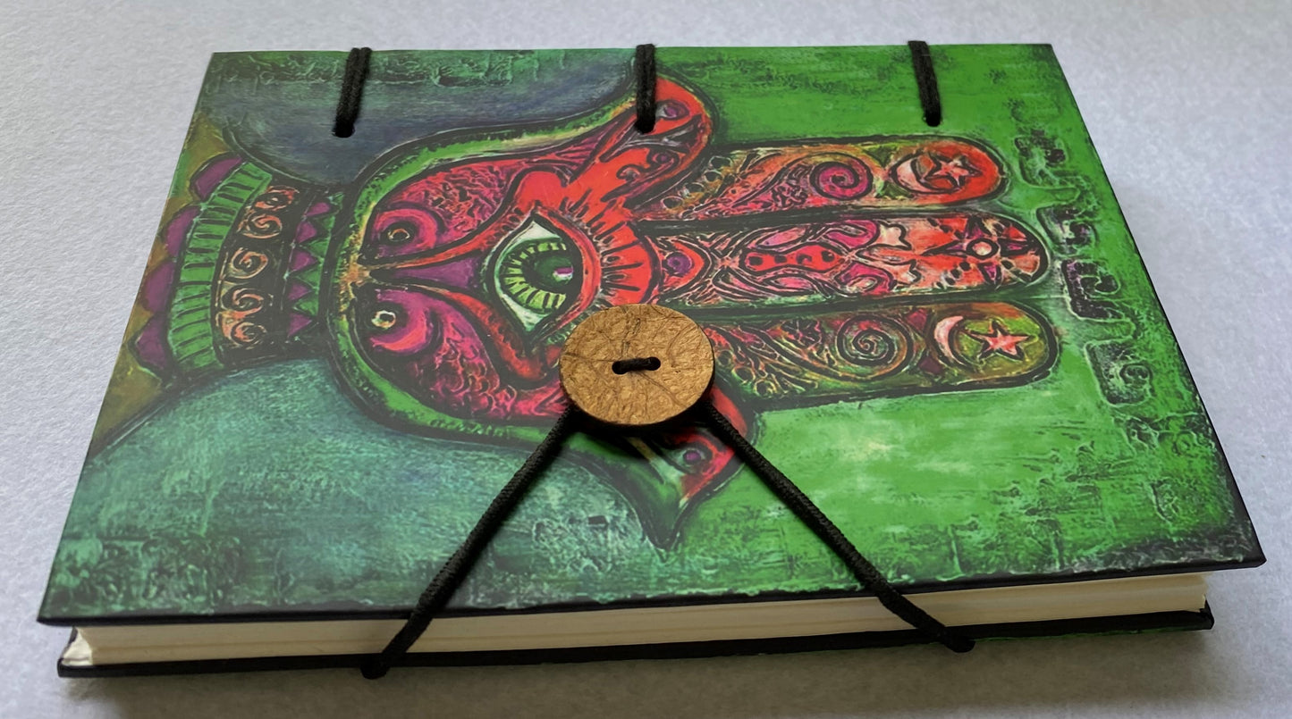 Handmade Journal Hamsa Hand