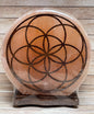 Salt Lamp with Wooden Seed Of Life