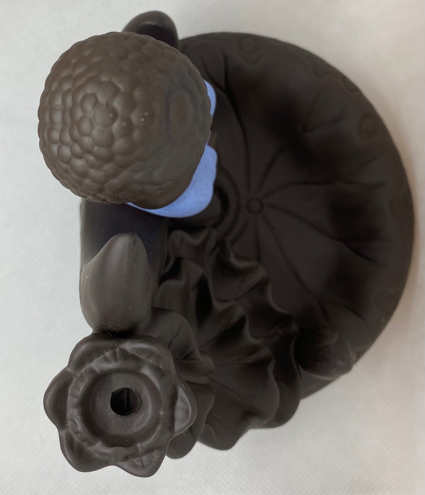 Ceramic Backflow Incense Burner - Moon Buddha