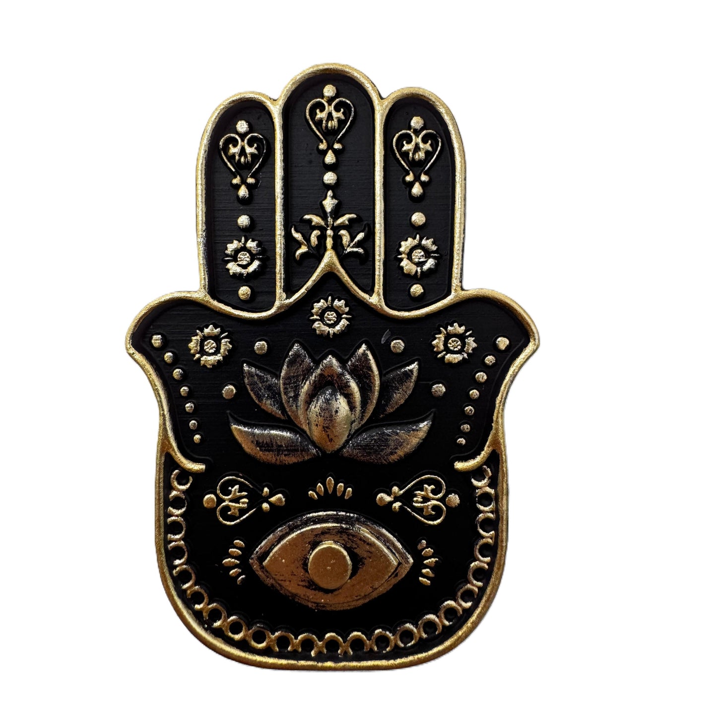 Intention Candle – Black & Gold (Fatima Hand) Protection Candle