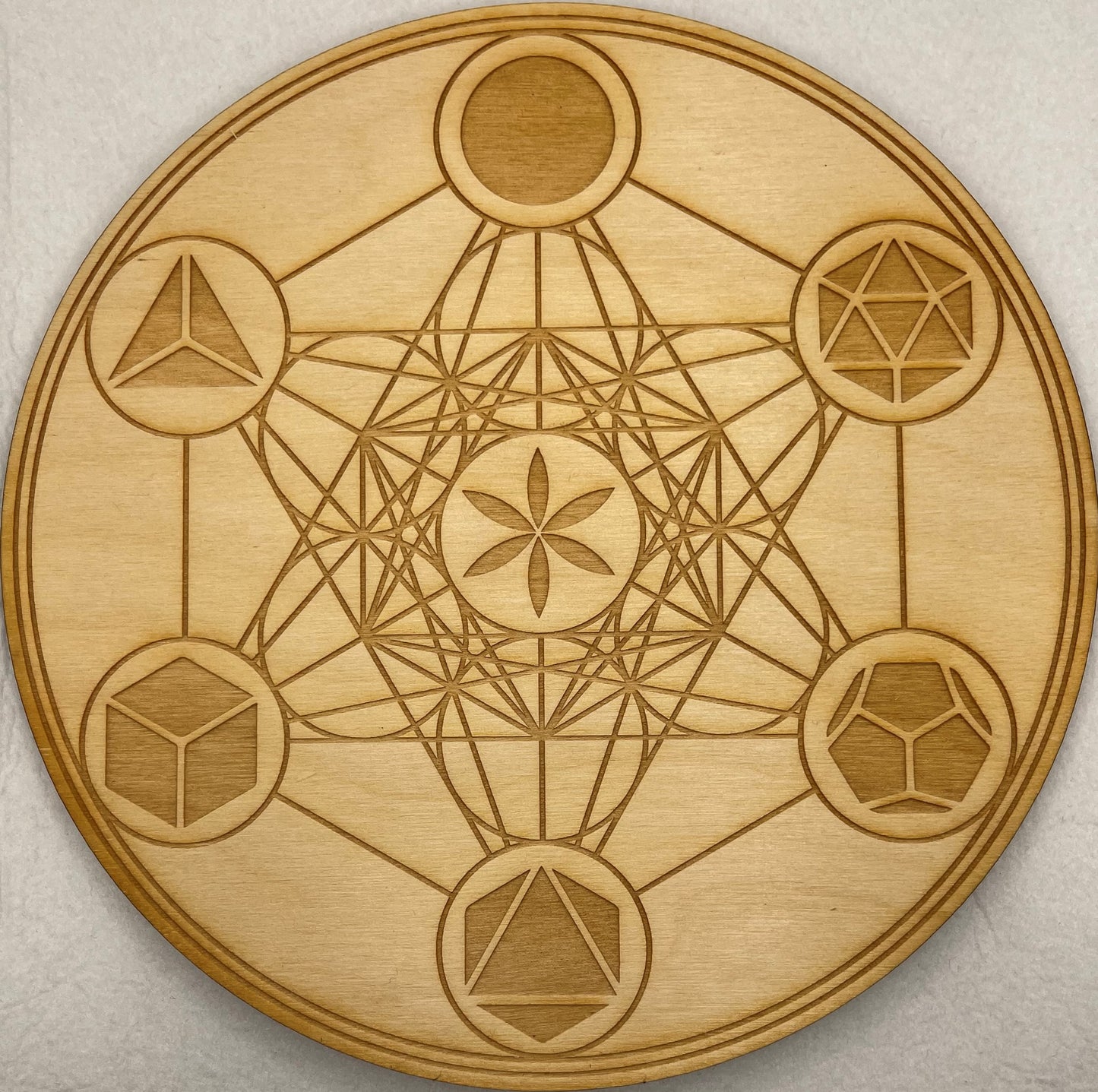 Metatron's Cube Platonic Solids Crystal Grid