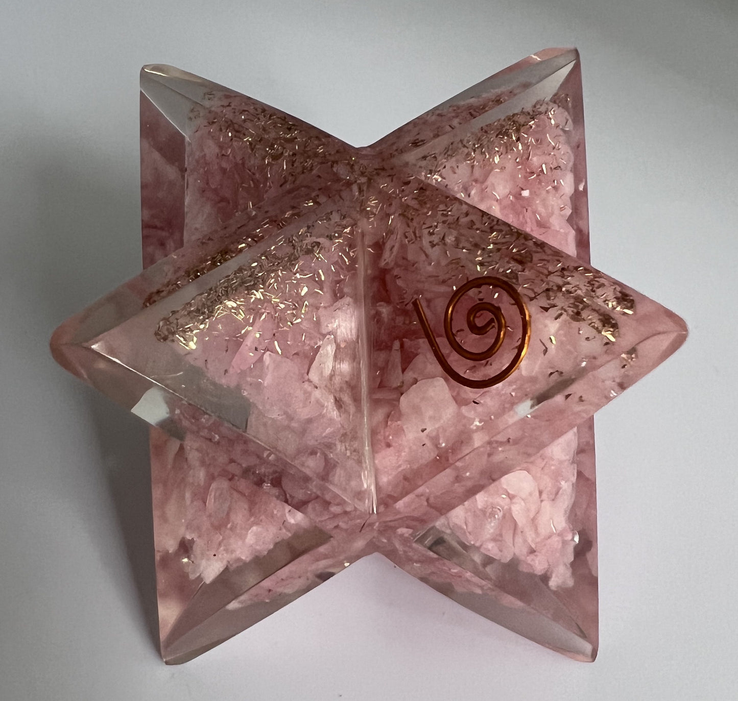 Rose Quartz Orgonite Merkaba