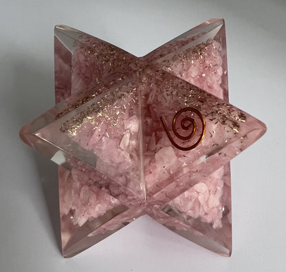 Rose Quartz Orgonite Merkaba